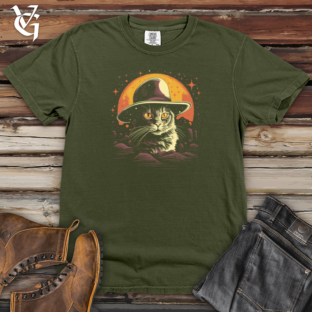 Viking Goods Space Cowboy Cat Adventure 02 Heavy Cotton Comfort Colors Tee Moss / L