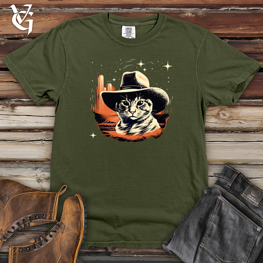 Viking Goods Space Cowboy Cat Adventure Heavy Cotton Comfort Colors Tee Moss / L