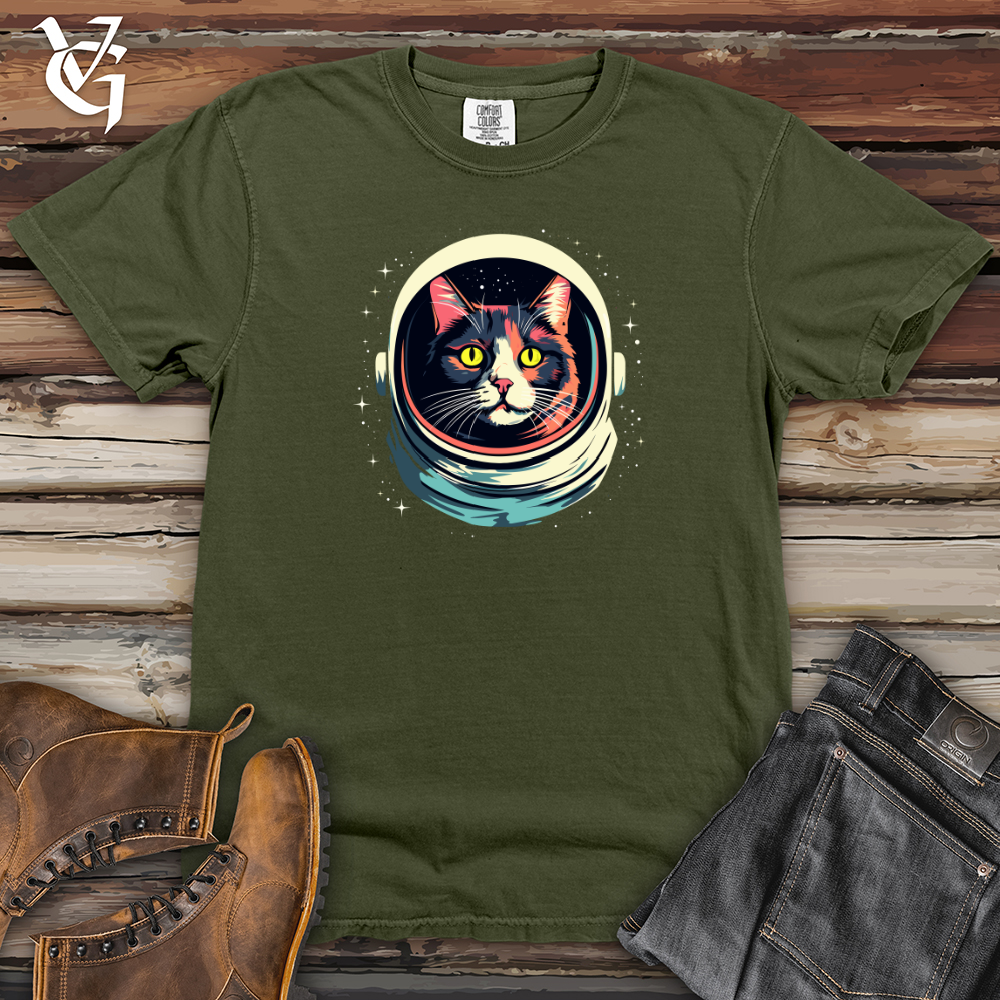 Viking Goods Space Explorer Feline Heavy Cotton Comfort Colors Tee Moss / L