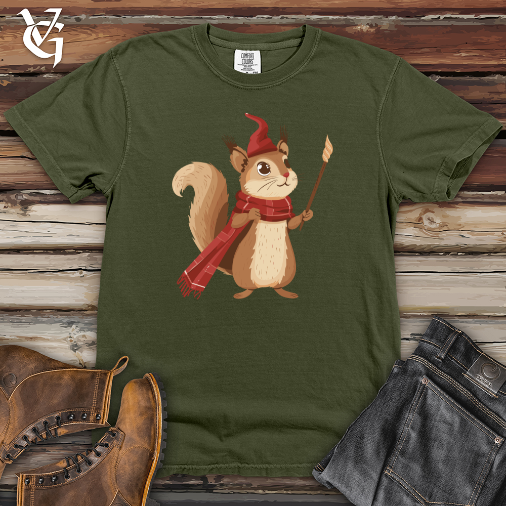 Viking Goods Squirrel Magician Charm Heavy Cotton Comfort Colors Tee Moss / L