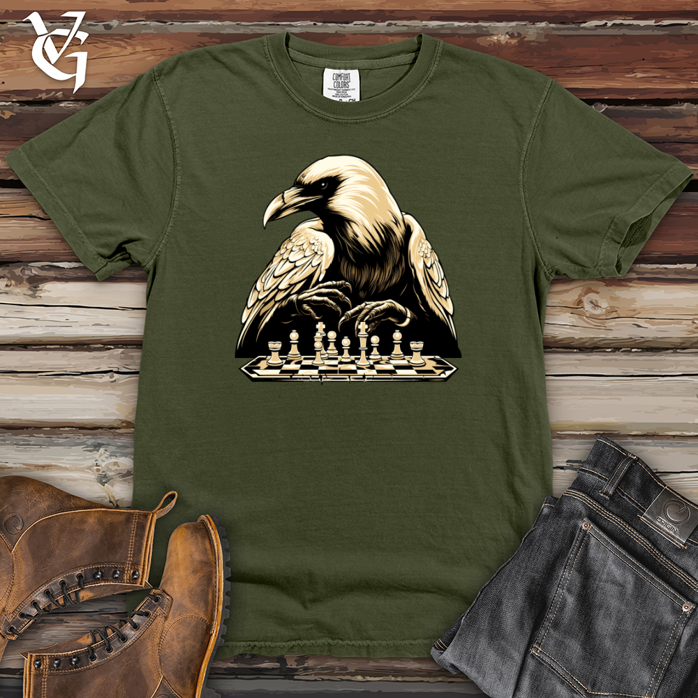 Viking Goods Strategizing Raven Chess Player Heavy Cotton Comfort Colors Tee Moss / L