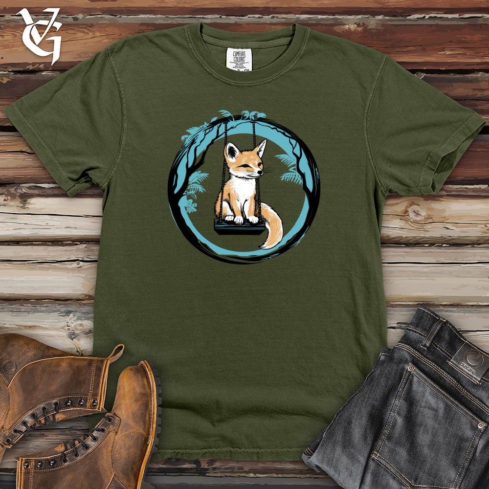 Viking Goods Swinging Fox Tale Heavy Cotton Comfort Colors Tee Moss / L