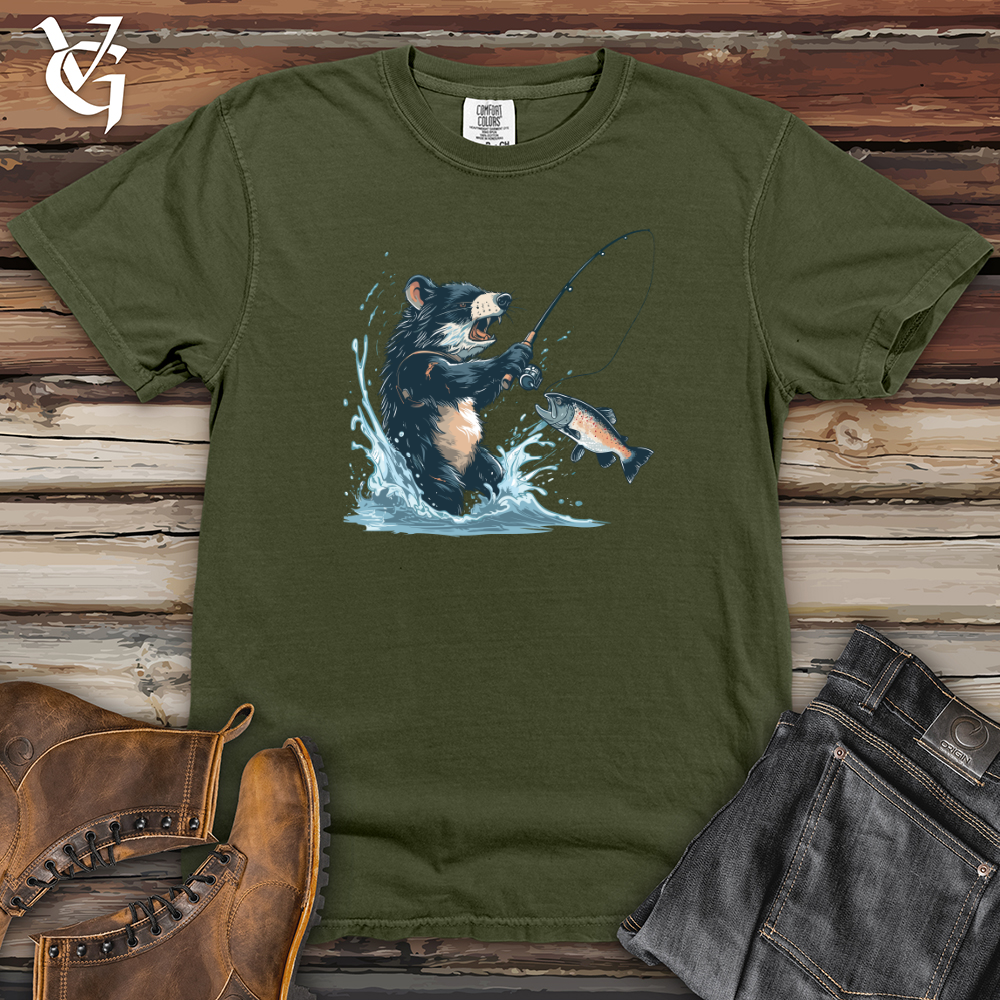 Viking Goods Tasmanian Devil Fishing Heavy Cotton Comfort Colors Tee Moss / L