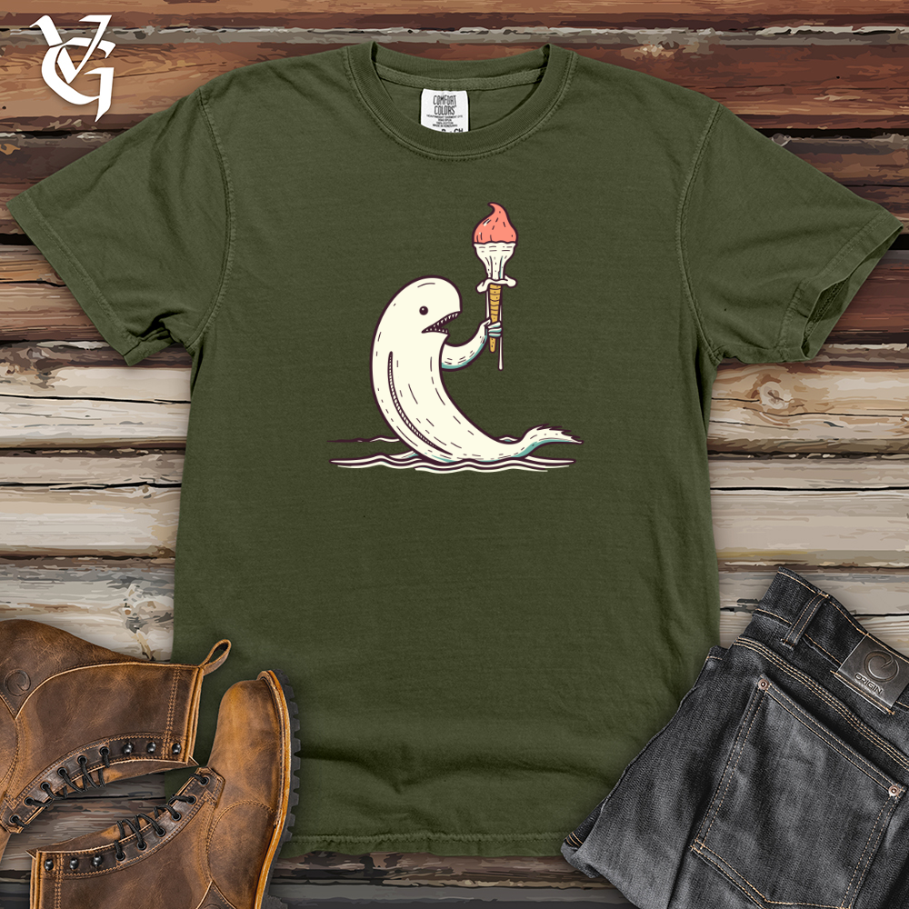 Viking Goods Tusked Treat Teeter Heavy Cotton Comfort Colors Tee Moss / L