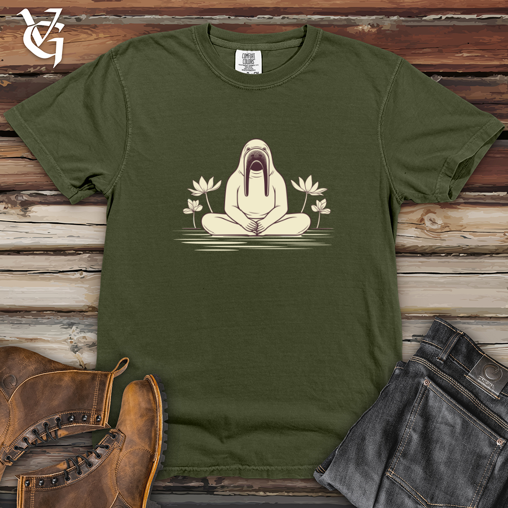 Viking Goods Walrus Zen Master Heavy Cotton Comfort Colors Tee Moss / L