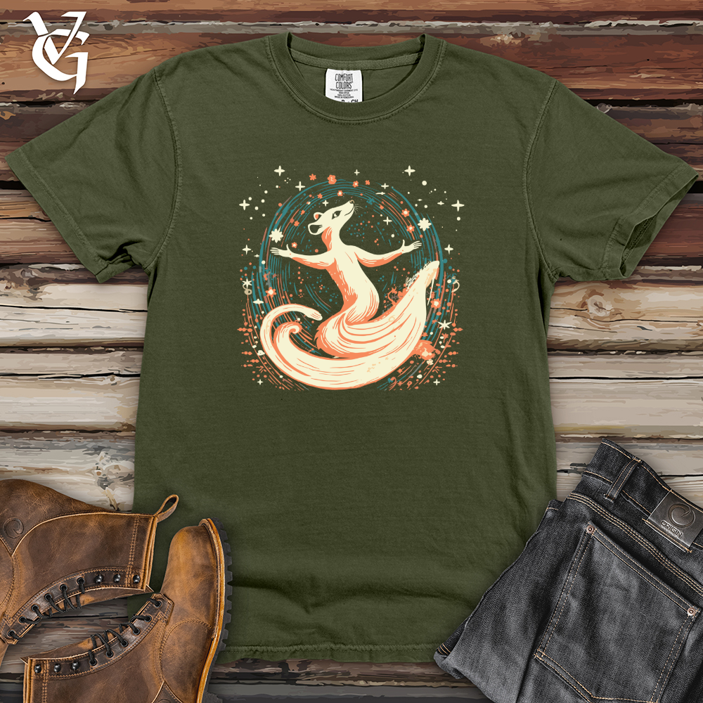 Viking Goods Weasel Cosmic Dance Heavy Cotton Comfort Colors Tee Moss / L