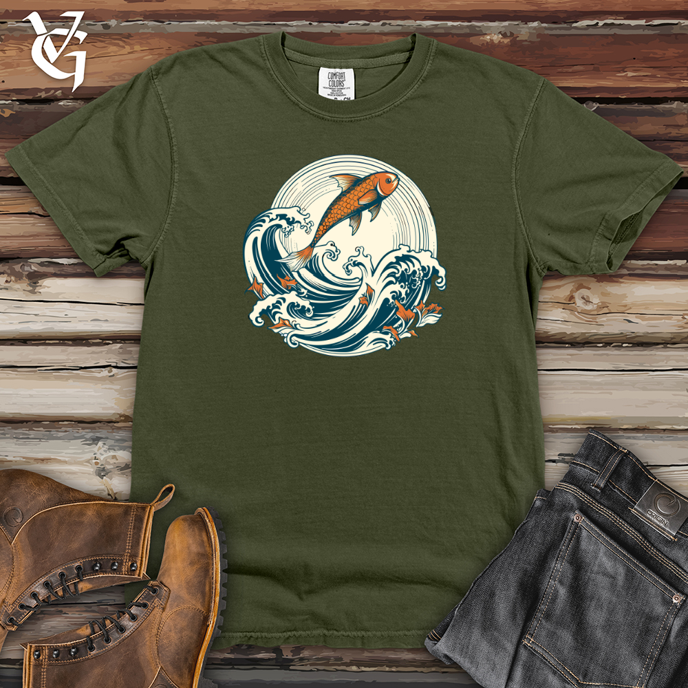 Viking Goods Whimsurfing Wave Rider Heavy Cotton Comfort Colors Tee Moss / L