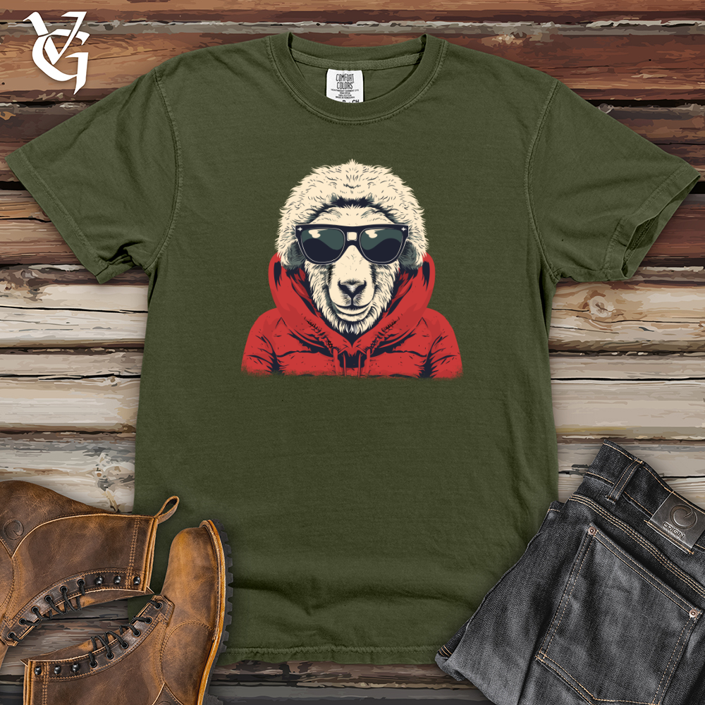 Viking Goods Wooly Sheep Beanie Heavy Cotton Comfort Colors Tee Moss / L