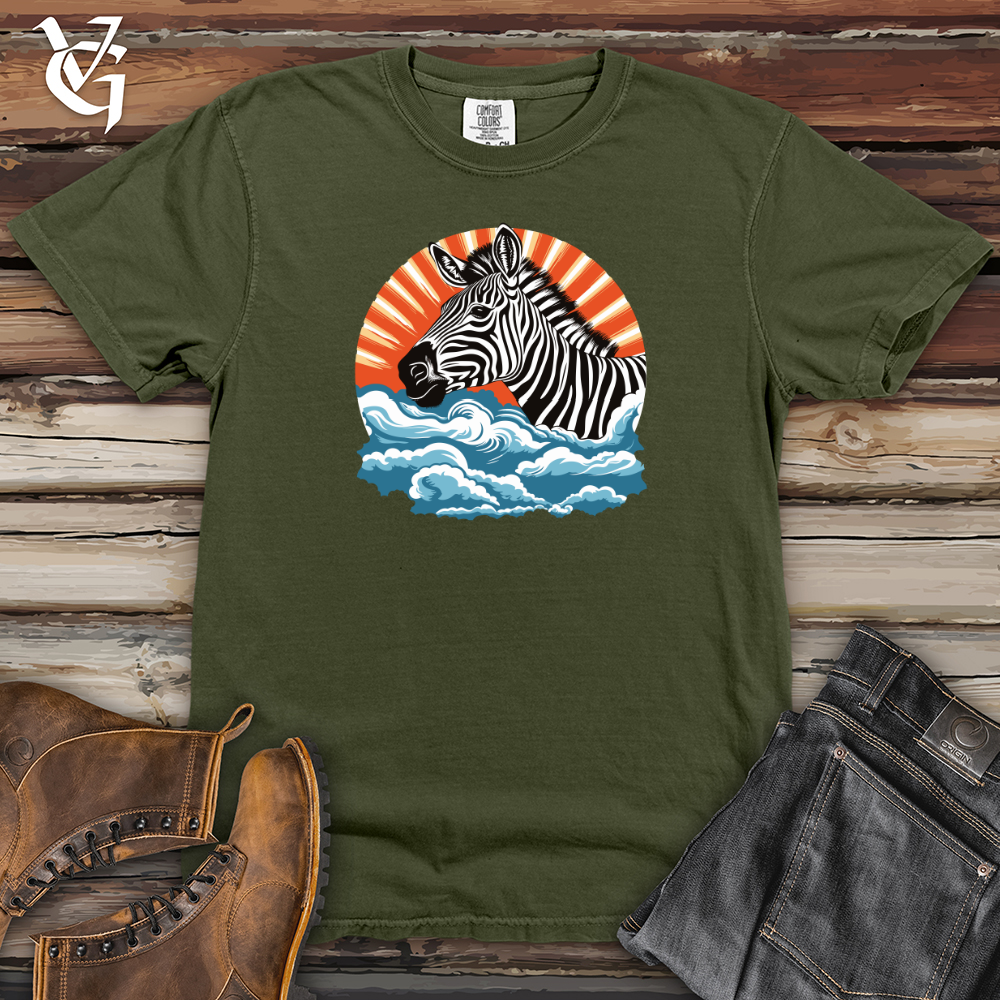 Viking Goods Zebrasky Clouds Heavy Cotton Comfort Colors Tee Moss / L