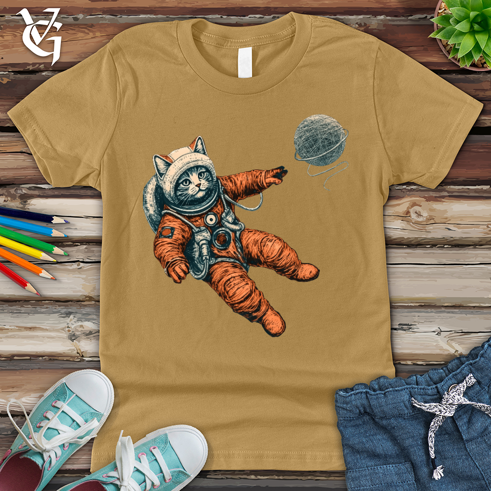 Viking Goods Astronaut Kitty Youth Tee Mustard / L