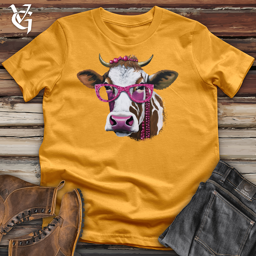 Viking Goods Auntie Cow Cotton Tee Mustard / L