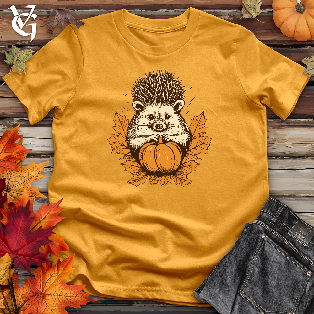 Viking Goods Autumn Crowned Hedgehog Cotton Tee Mustard / L