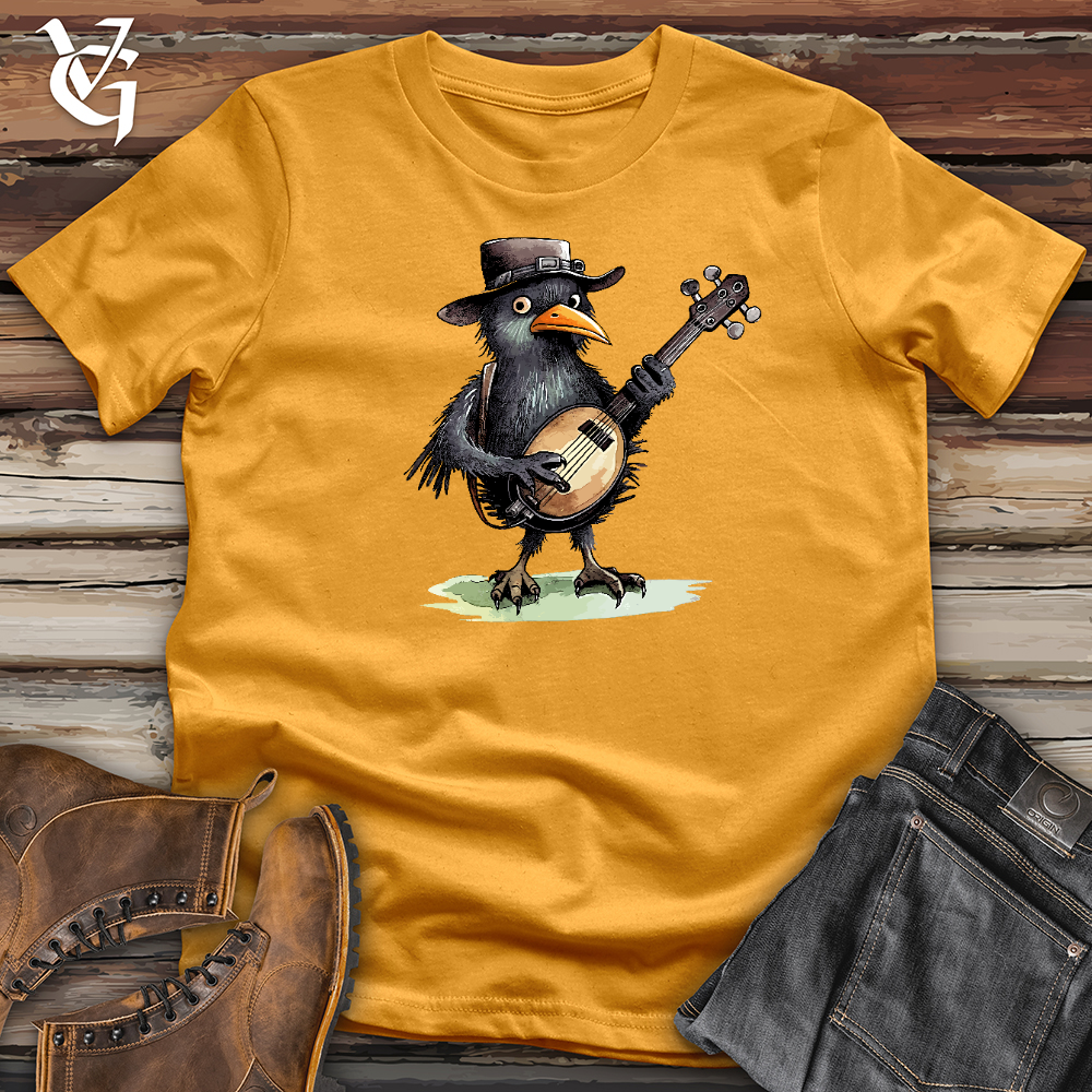 Viking Goods Banjo Raven Cotton Tee Mustard / L