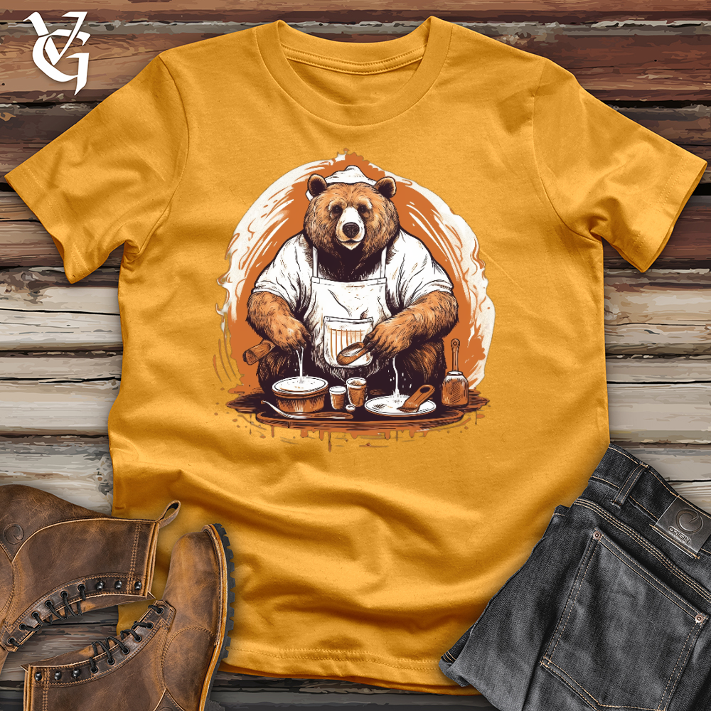 Viking Goods Bear Chef Cotton Tee Mustard / L