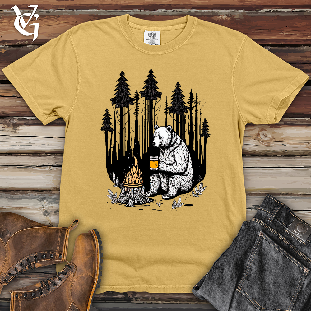 Viking Goods Bear Happy Hour Heavy Cotton Comfort Colors Tee Mustard / L