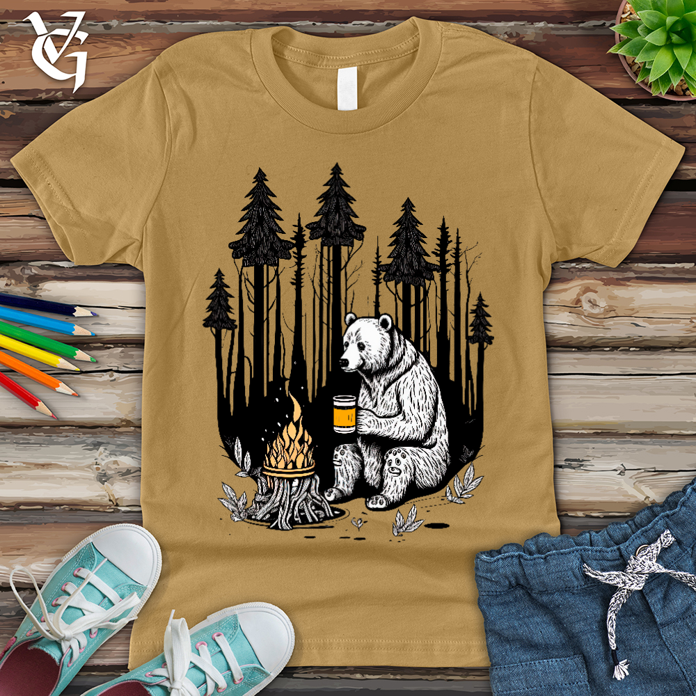 Viking Goods Bear Happy Hour Youth Tee Mustard / L