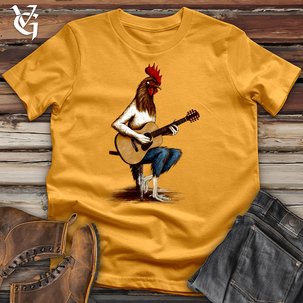 Viking Goods Chicken Guitarist Cotton Tee Mustard / L