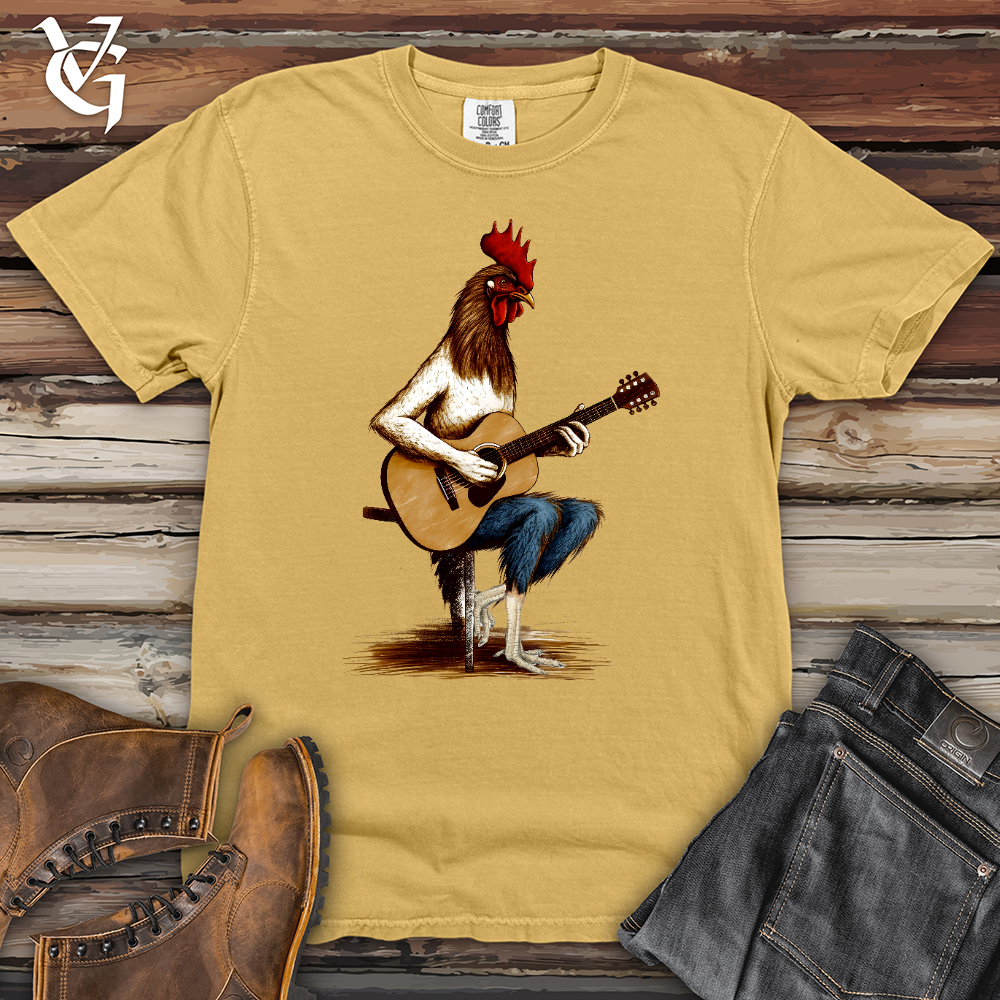 Viking Goods Chicken Guitarist Heavy Cotton Comfort Colors Tee Mustard / L