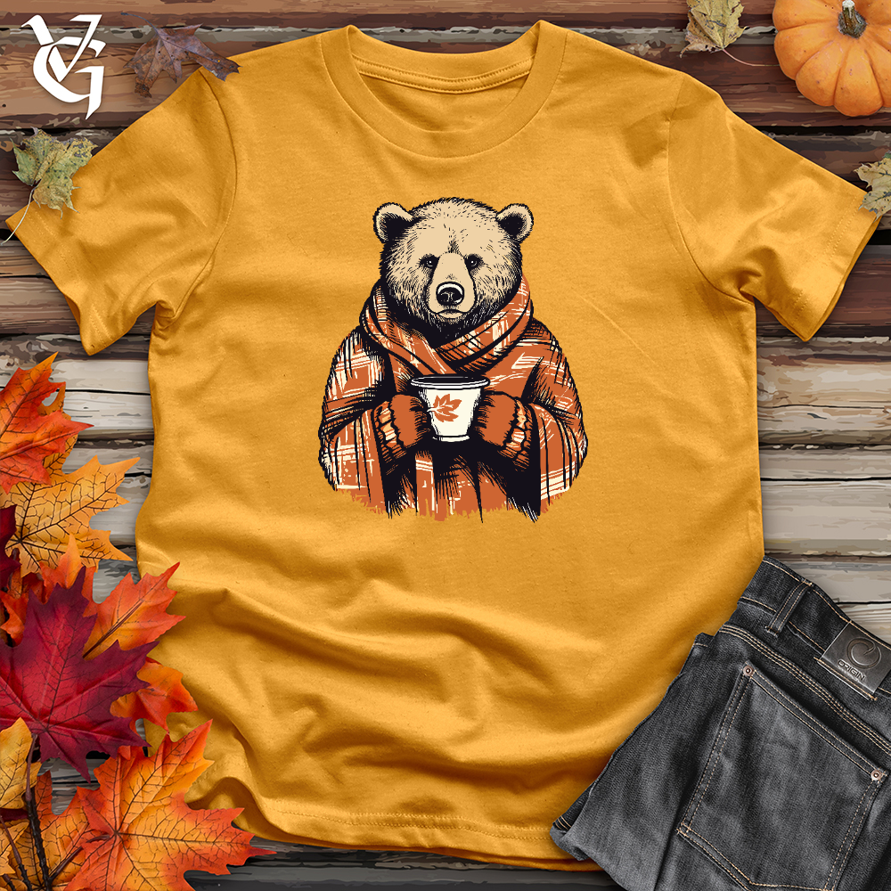 Viking Goods Cozy Cider Bear Cotton Tee Mustard / L