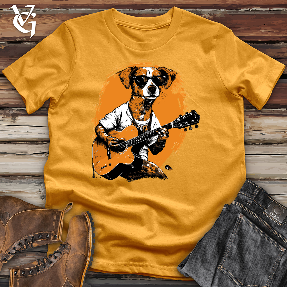 Viking Goods Dog Guitarist Cotton Tee Mustard / L