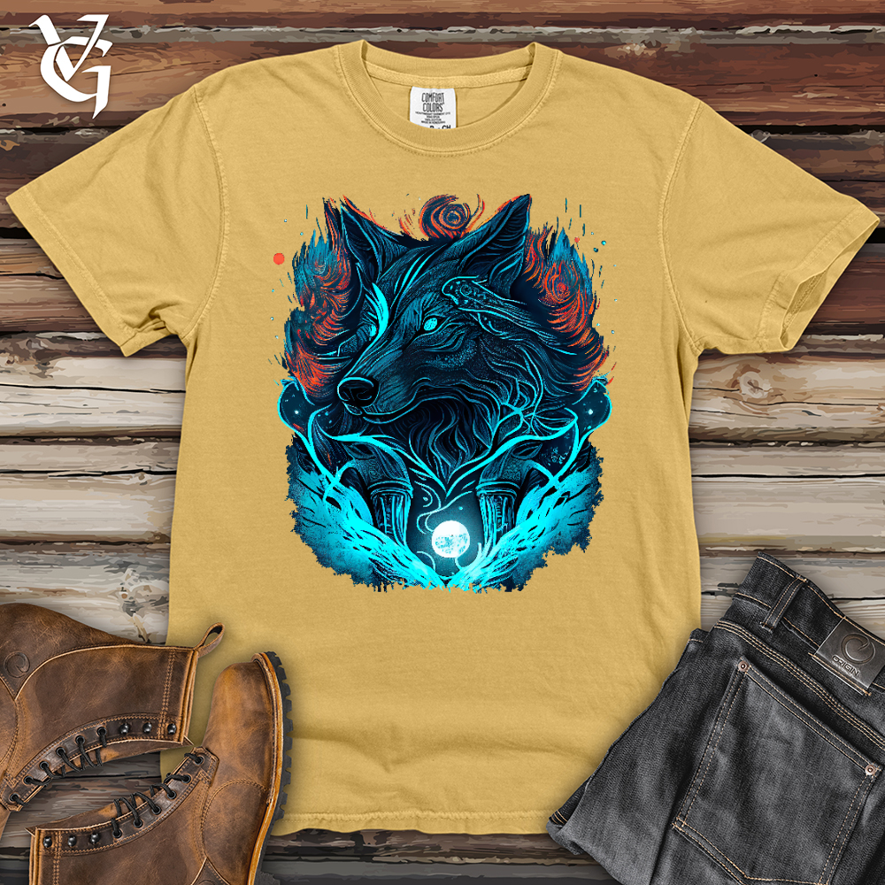 Viking Goods Fenrir Wolf Heavy Cotton Comfort Colors Tee Mustard / L