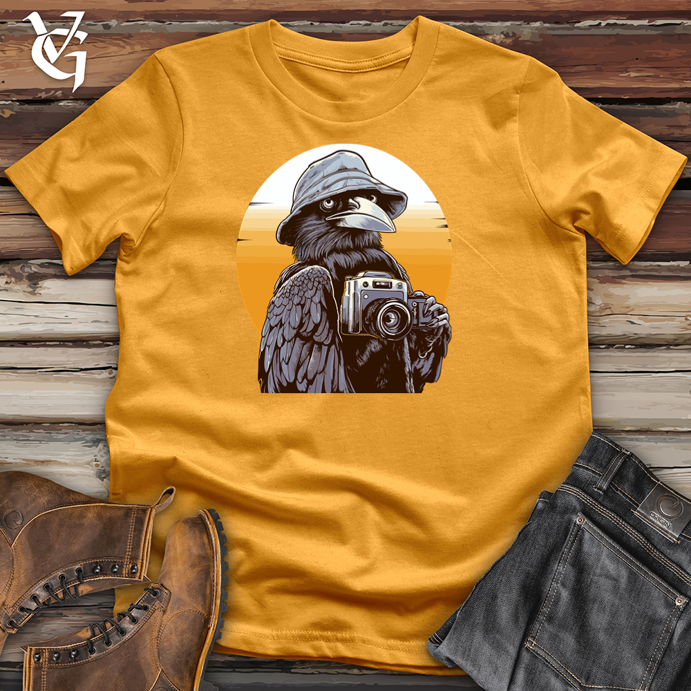 Viking Goods Flying Shutter Raven Cotton Tee Mustard / L