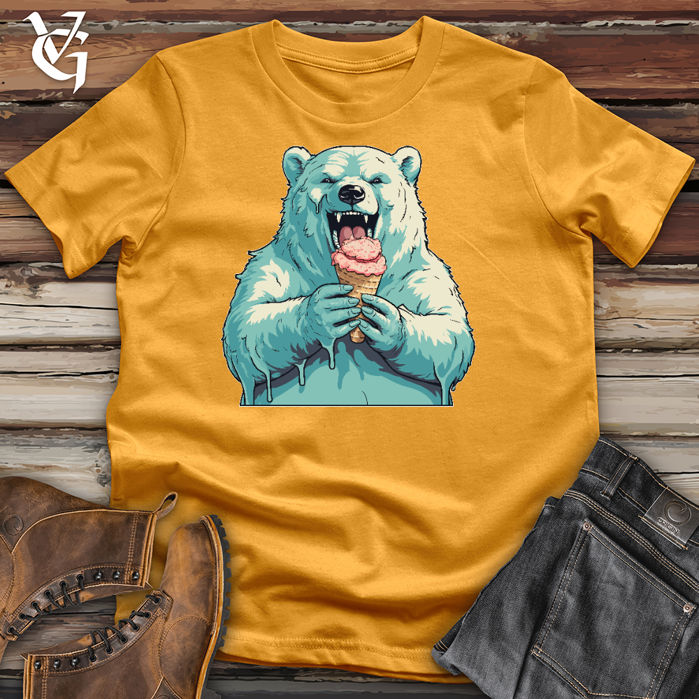 Viking Goods Joyful Bear Treat Cotton Tee Mustard / L