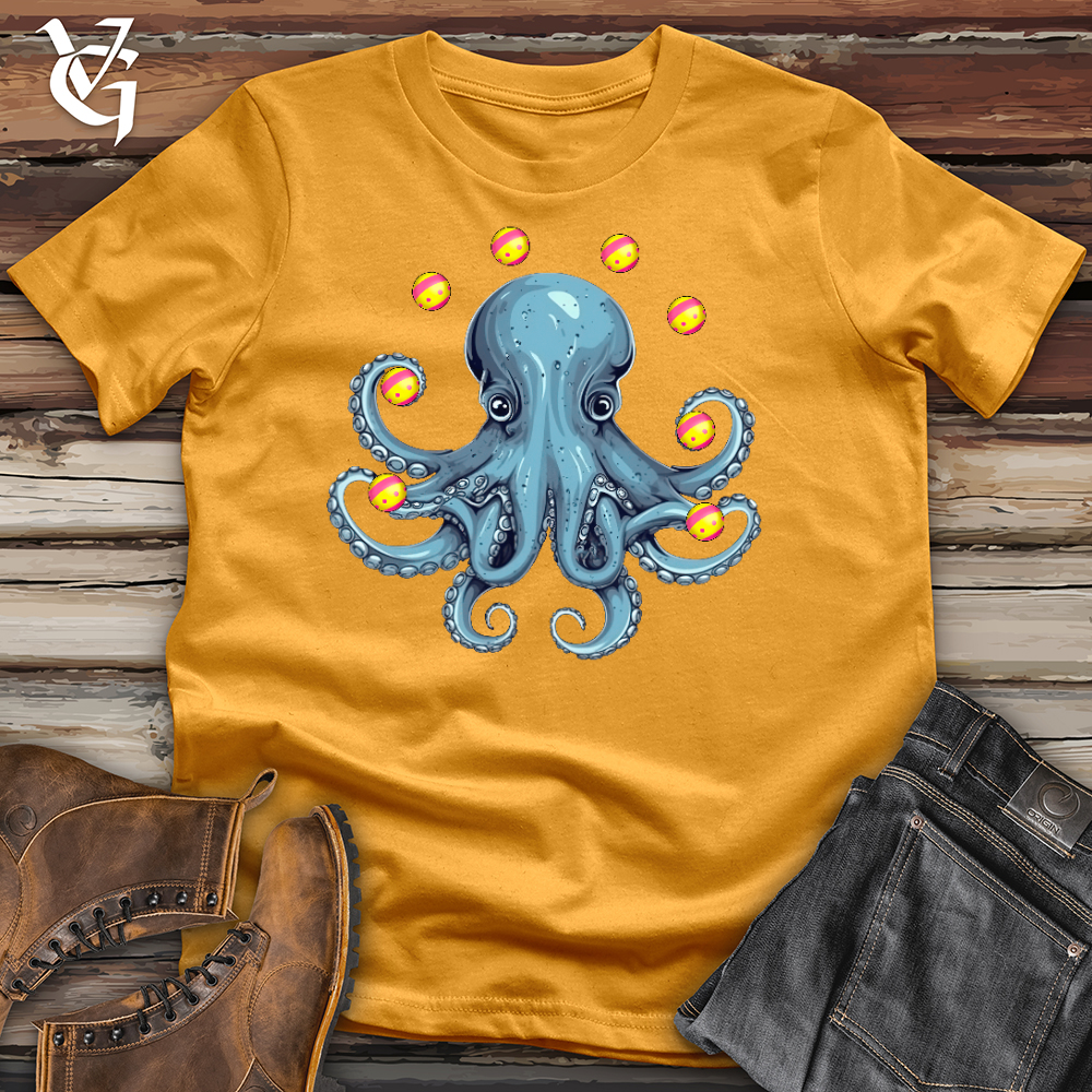 Viking Goods Juggling Octopus Cotton Tee Mustard / L