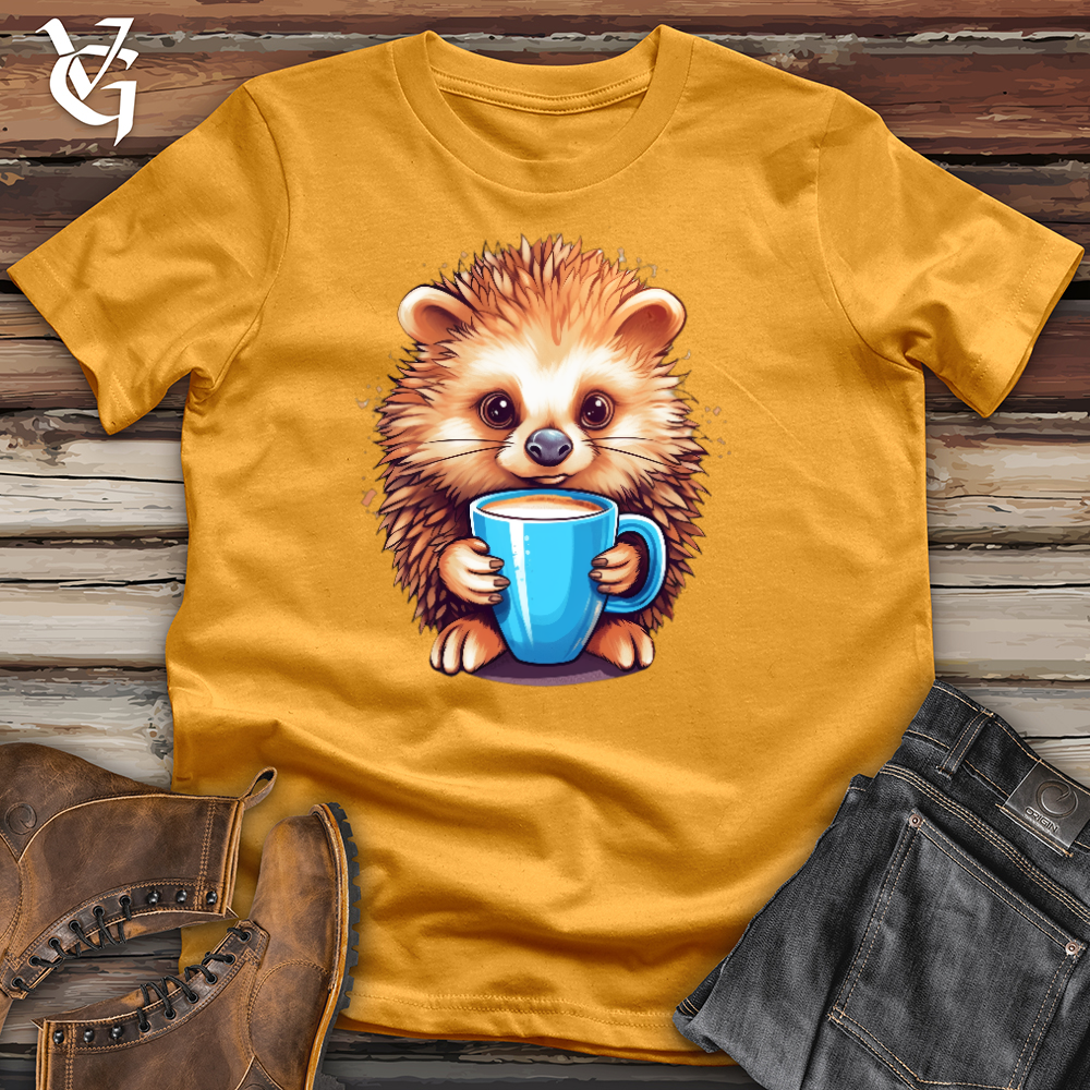 Viking Goods Latte Hedgehog Cotton Tee Mustard / L