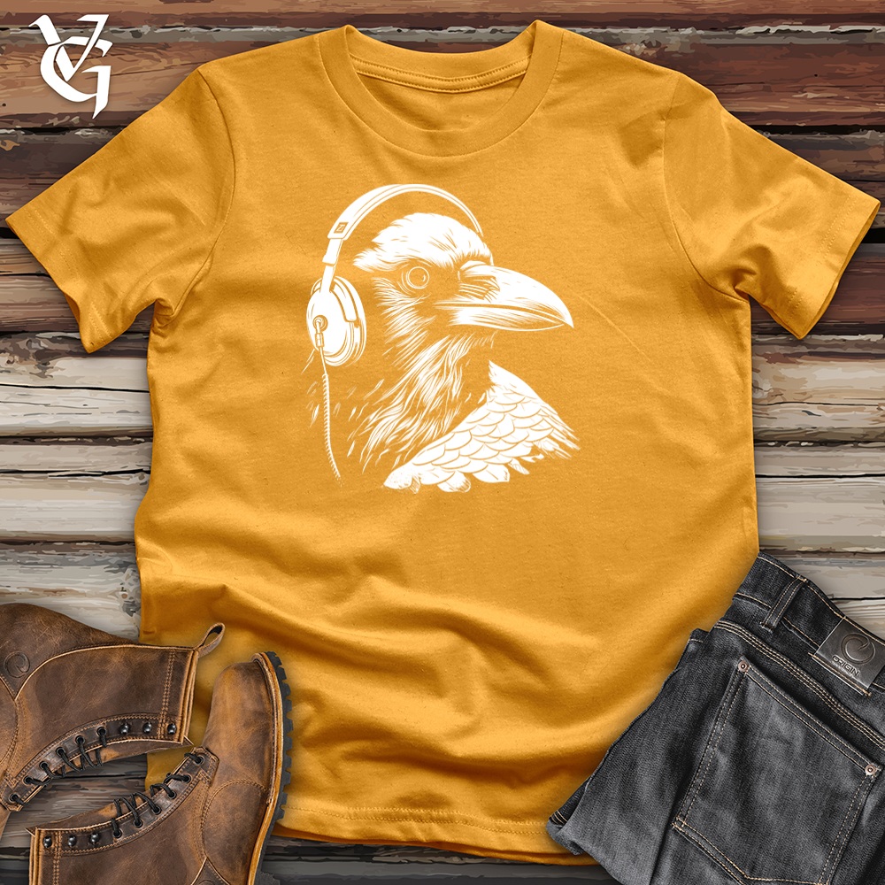 Viking Goods Melodic Raven Skater Cotton Tee Mustard / L