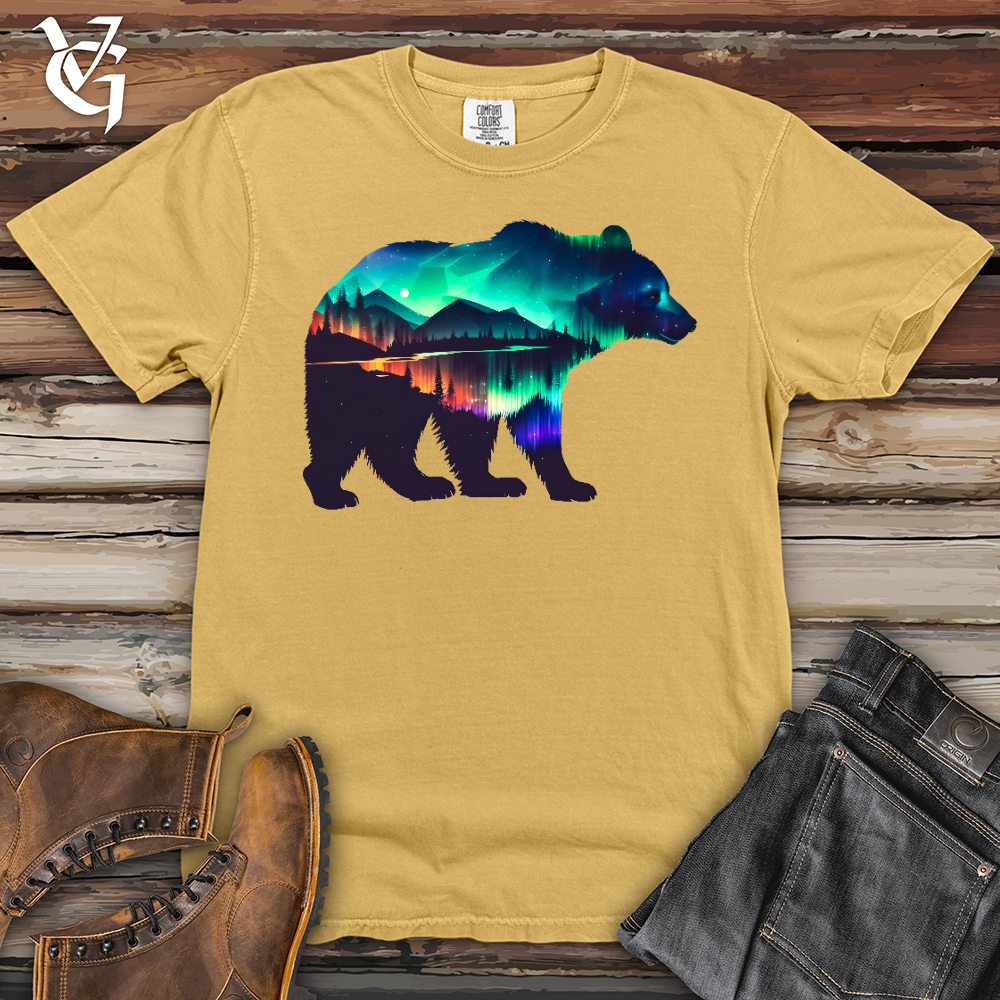 Viking Goods Northern Lights Bear Heavy Cotton Comfort Colors Tee Mustard / L