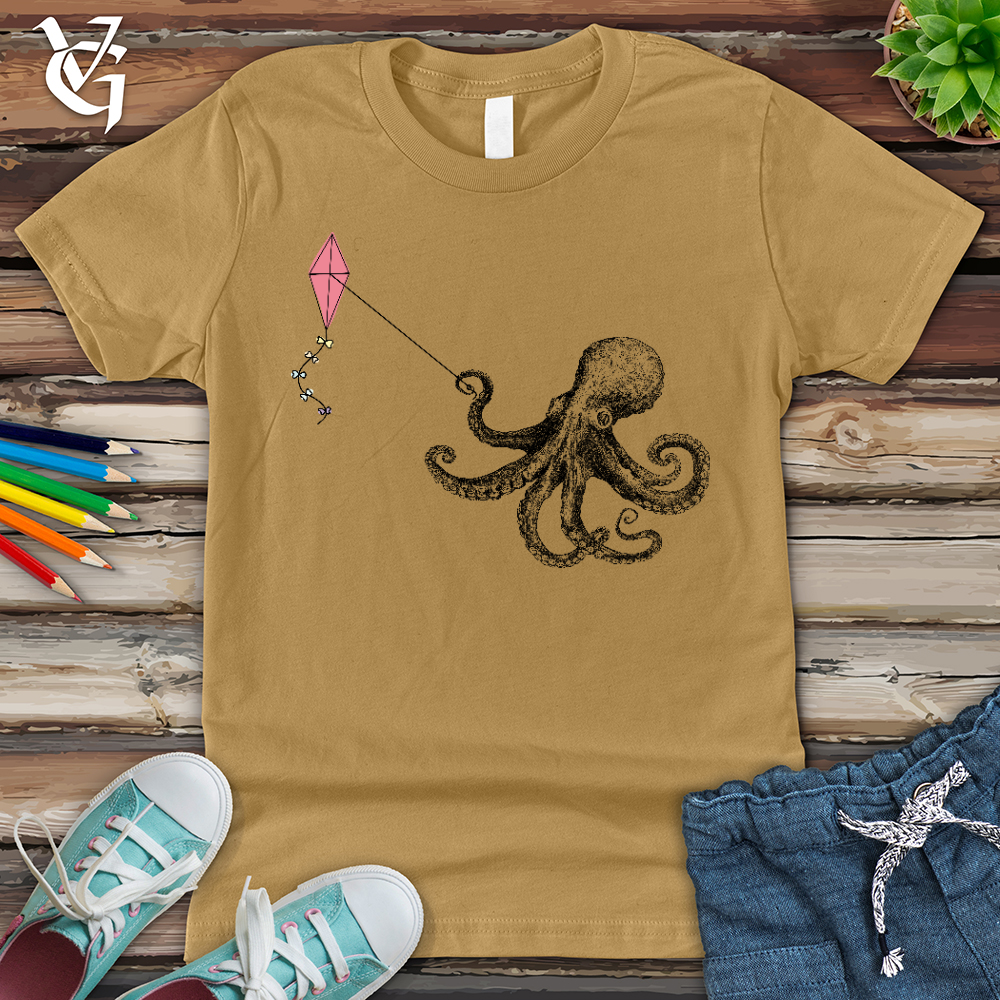 Viking Goods Octopus Flying Kyte Youth Tee Mustard / L