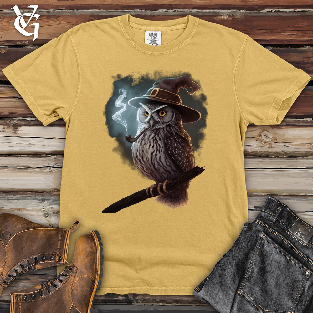 Viking Goods Owl Wizard Heavy Cotton Comfort Colors Tee Mustard / L