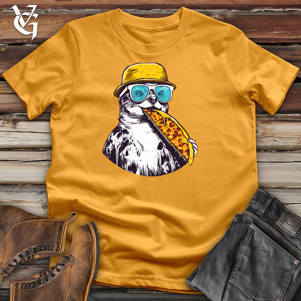 Viking Goods Pizza Chill Penguin Cotton Tee Mustard / L