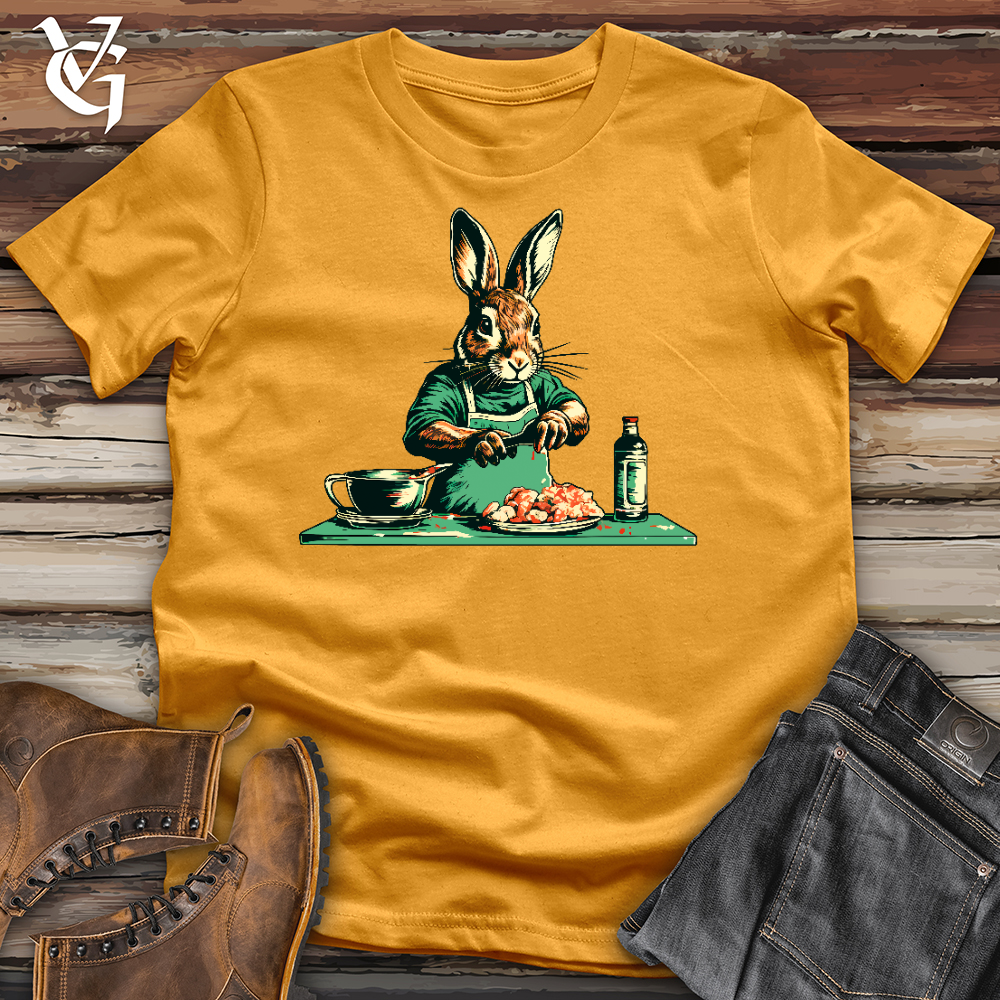 Viking Goods Rabbit Preparing Food Cotton Tee Mustard / L