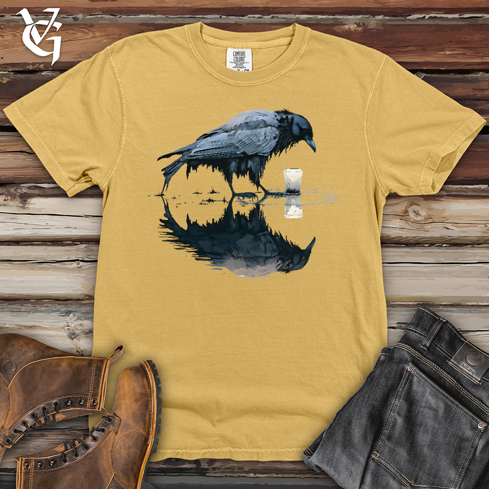 Viking Goods Raven Reflection Heavy Cotton Comfort Colors Tee Mustard / L