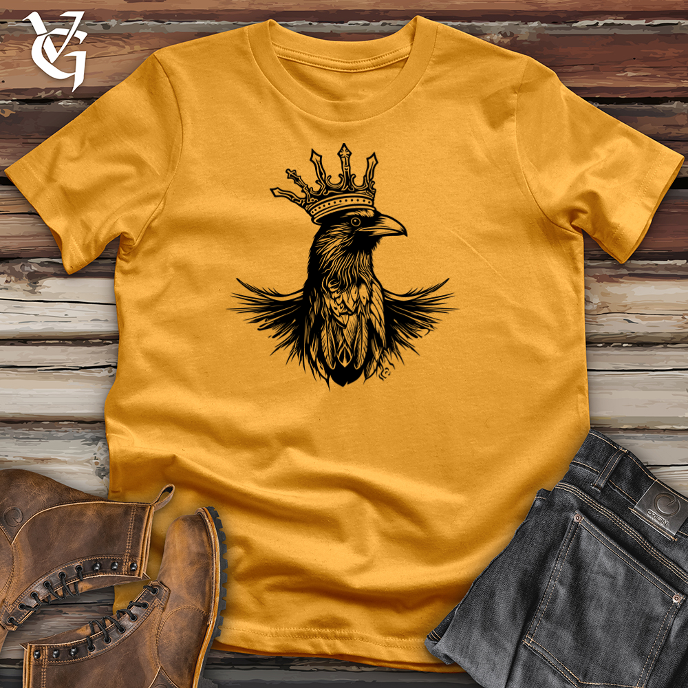 Viking Goods Regal Raven Monarchy Cotton Tee Mustard / L
