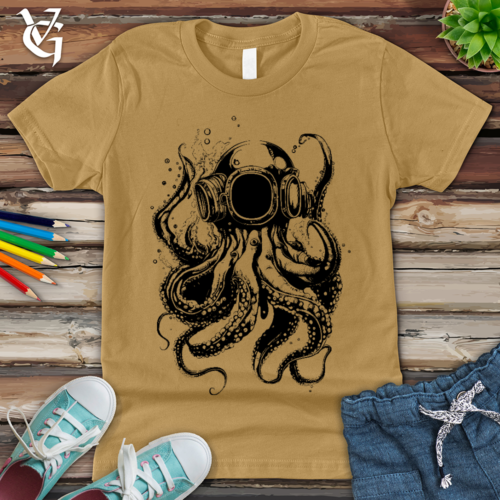 Viking Goods Scuba Octopus Youth Tee Mustard / L