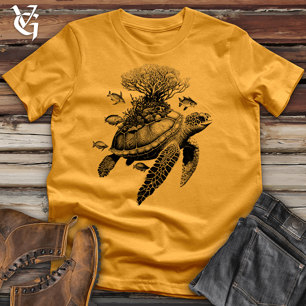 Viking Goods Sea Turtle Cotton Tee Mustard / L