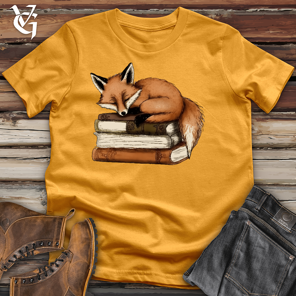 Viking Goods Sleep Fox Cotton Tee Mustard / L