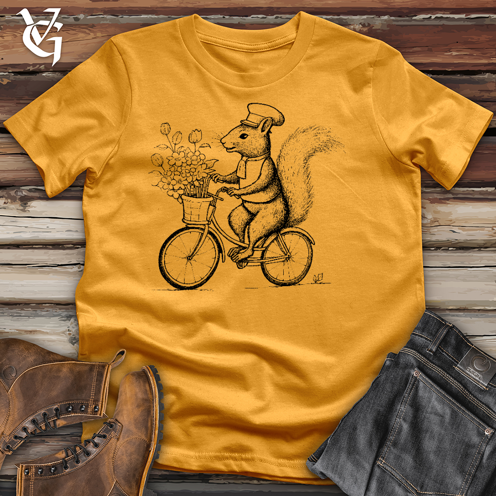 Viking Goods Squirrel Ride Cotton Tee Mustard / L