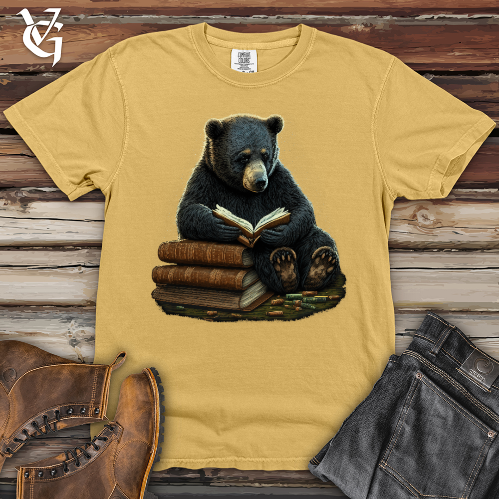 Viking Goods Studious Bear Heavy Cotton Comfort Colors Tee Mustard / L