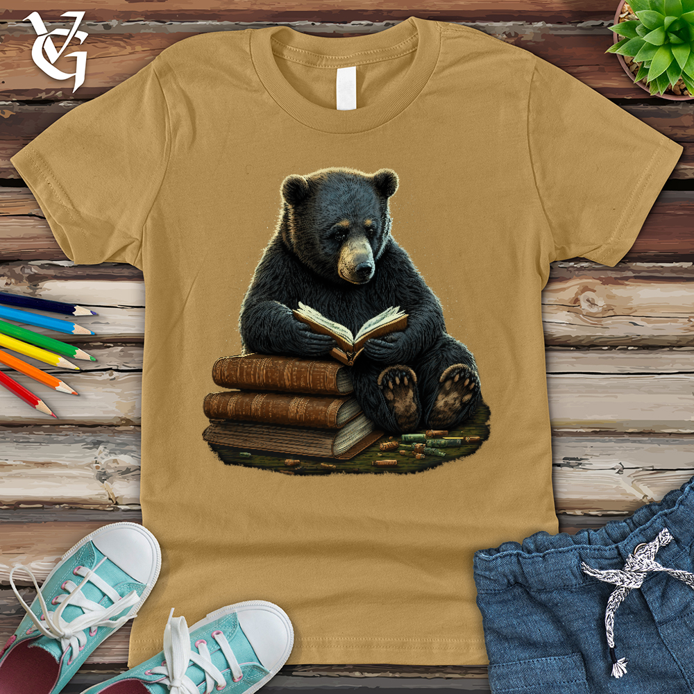 Viking Goods Studious Bear Youth Tee Mustard / L