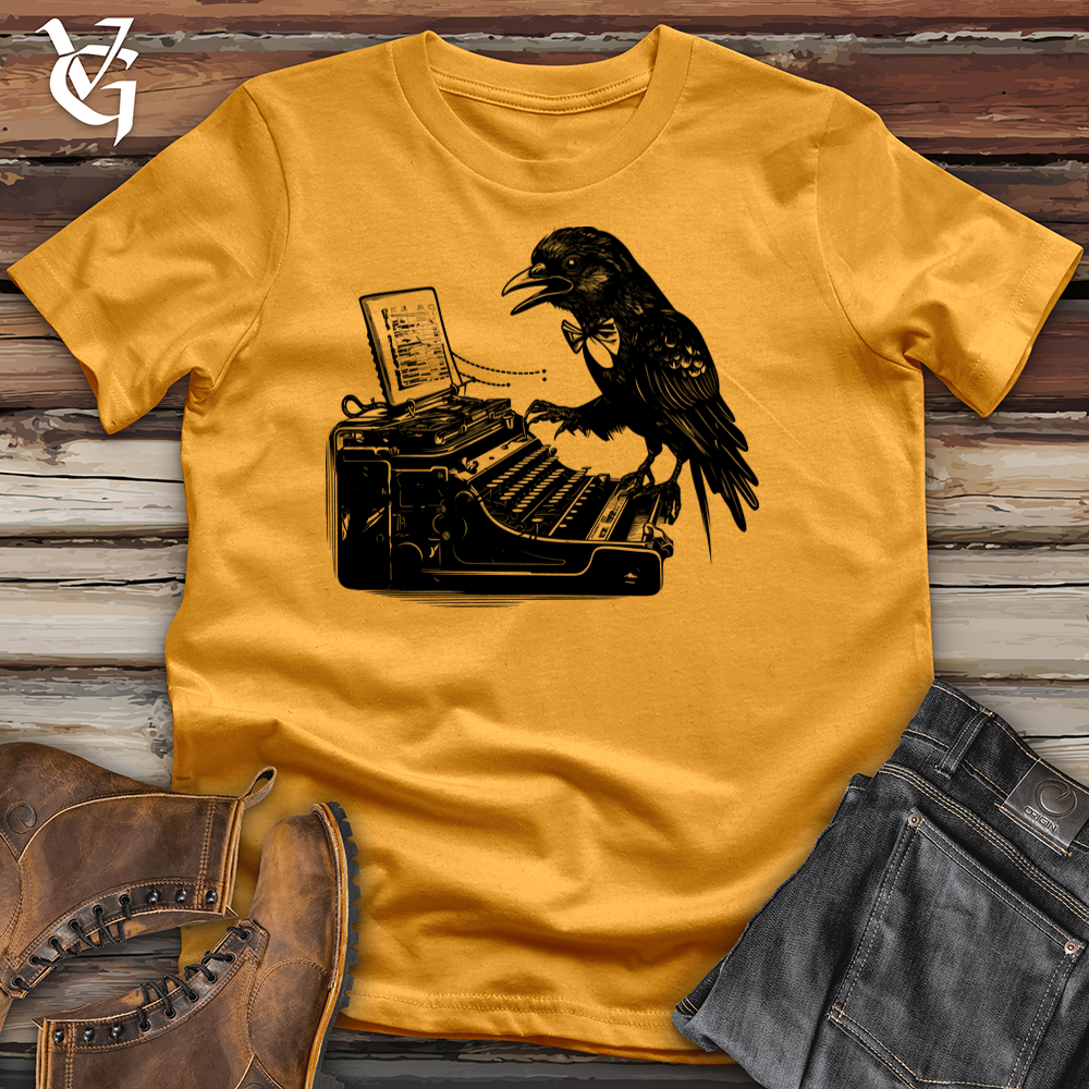 Viking Goods Talented Typewriter Raven Cotton Tee Mustard / L