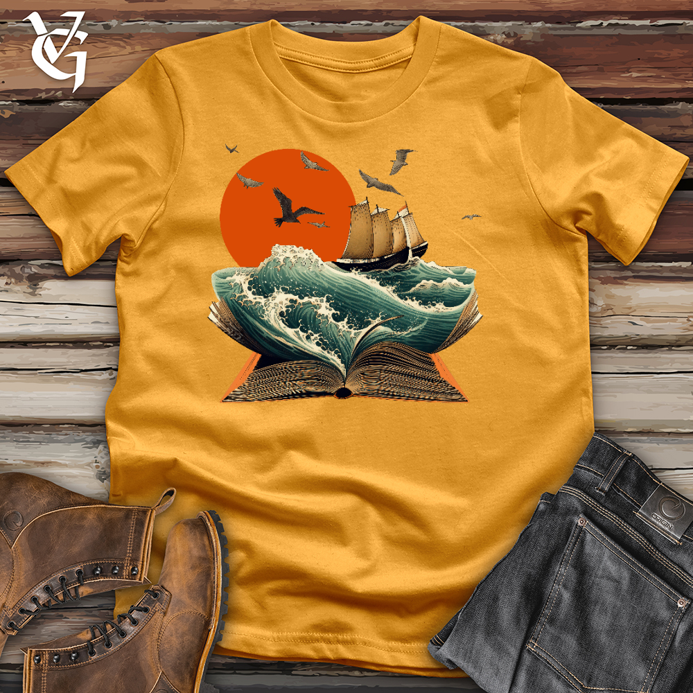 Viking Goods Waves Of Knowledge Cotton Tee Mustard / L