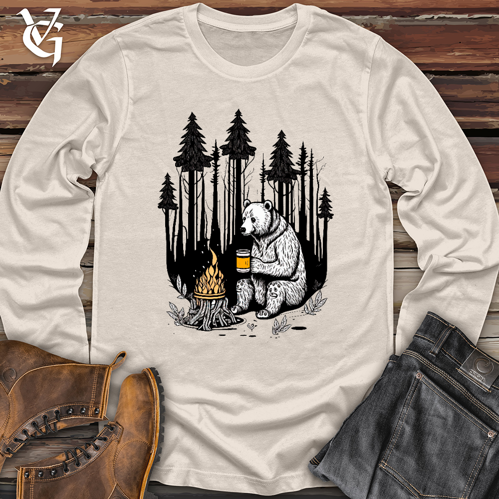 Viking Goods Bear Happy Hour Long Sleeve Natural / L