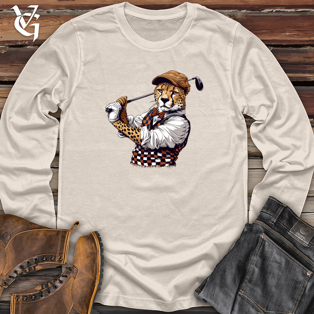Viking Goods Cheetah Golf Swagger Long Sleeve Natural / L