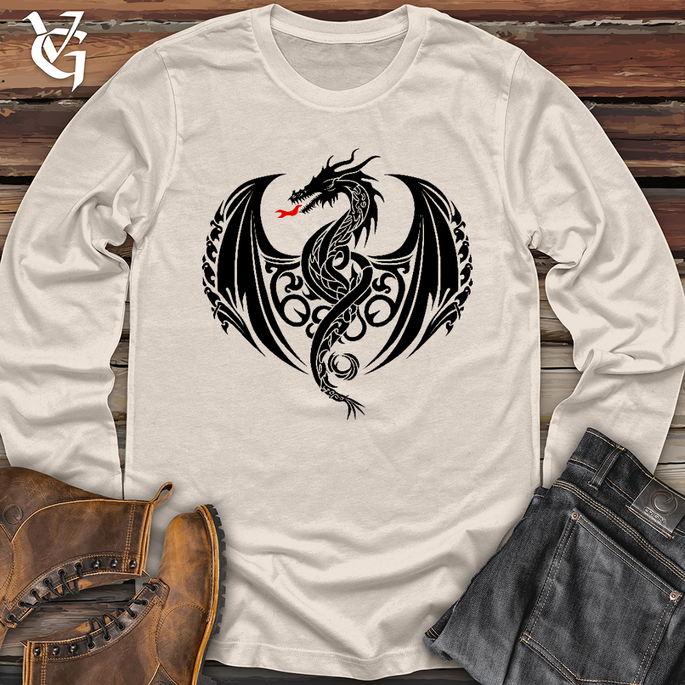 Viking Goods Fire Breathing Dragon Long Sleeve Natural / L