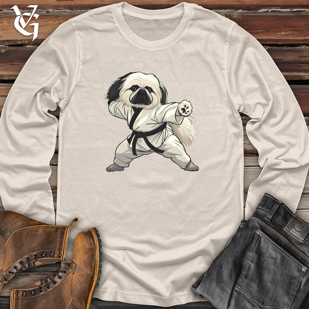 Viking Goods Karate Pekingese Power Long Sleeve Natural / L