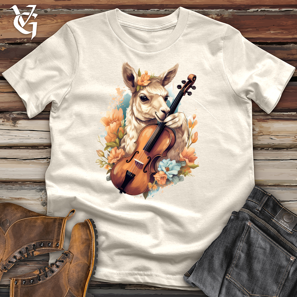 Viking Goods Llama Violinist Cotton Tee Natural / L